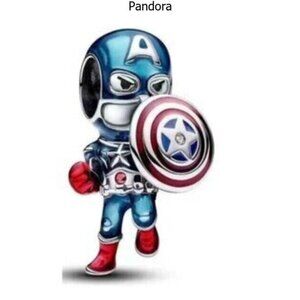 Marvel The Avengers Captain America Charm,Charms fit Pandora Bracelet Necklaces